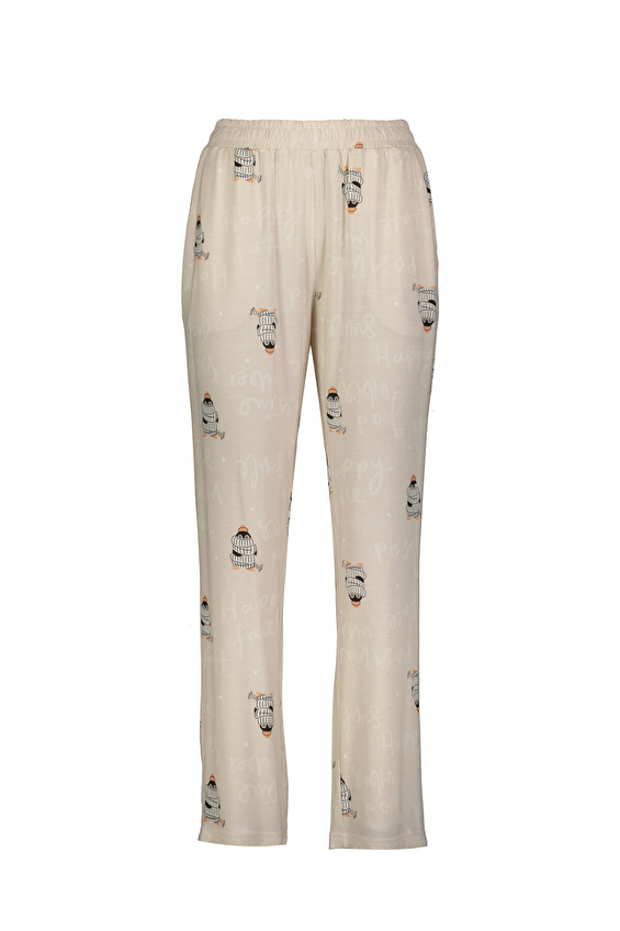 Shefame Regular Fit Pamuk Düz Paça Normal Bel Kadın Üşüyen Panda Baskılı Likralı Viskon Pijama Altı 251KTA26HY Bej Shefame Regular Fit Pamuk Düz Paça Normal Bel Kadın Üşüyen Panda Baskılı Likralı Viskon Pijama Altı 251KTA26HY Bej