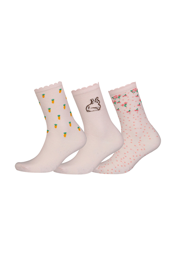 Shefame Soket Kadın Üçlü Desenli Pamuklu Çorap 251K023BS Açık pembe Shefame Soket Kadın Üçlü Desenli Pamuklu Çorap 251K023BS Açık pembe