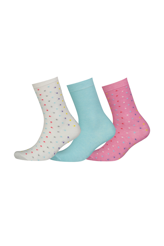 Shefame Soket Kadın Üçlü Desenli Pamuklu Çorap 251K024BS Mavi/pembe/beyaz Shefame Soket Kadın Üçlü Desenli Pamuklu Çorap 251K024BS Mavi/pembe/beyaz