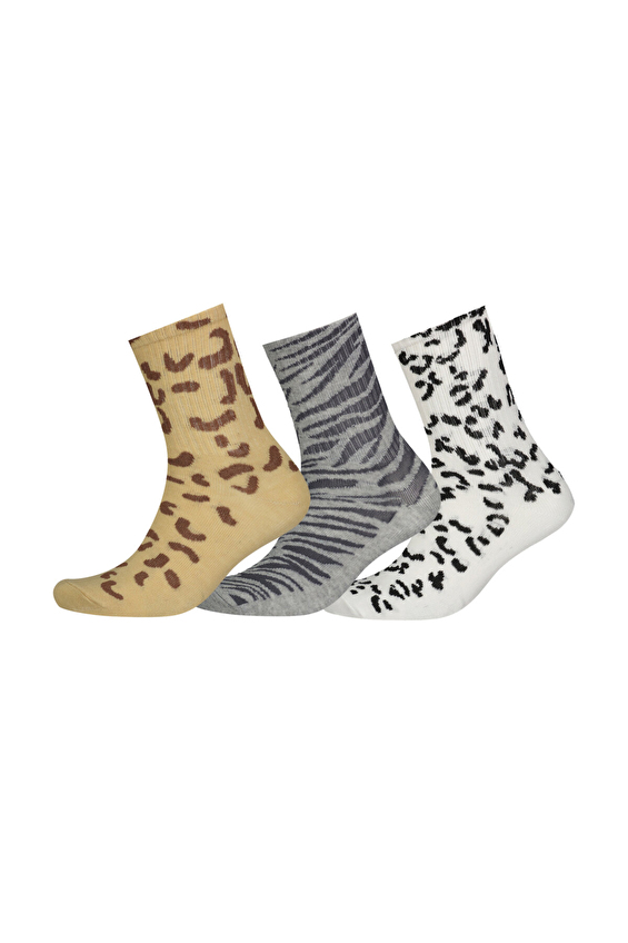 Shefame Soket Kadın Üçlü Desenli Pamuklu Çorap 251K030BS Siyah/kahverengi/gri Shefame Soket Kadın Üçlü Desenli Pamuklu Çorap 251K030BS Siyah/kahverengi/gri