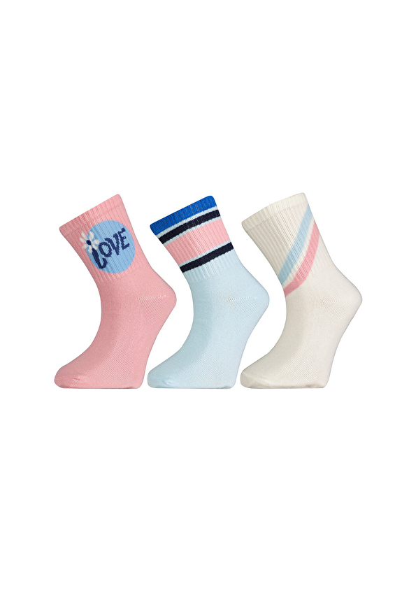 Funfair Soket Kız Çocuk Üçlü Desenli Pamuklu Çorap 251KC21BS Ekru/mint Funfair Soket Kız Çocuk Üçlü Desenli Pamuklu Çorap 251KC21BS Ekru/mint