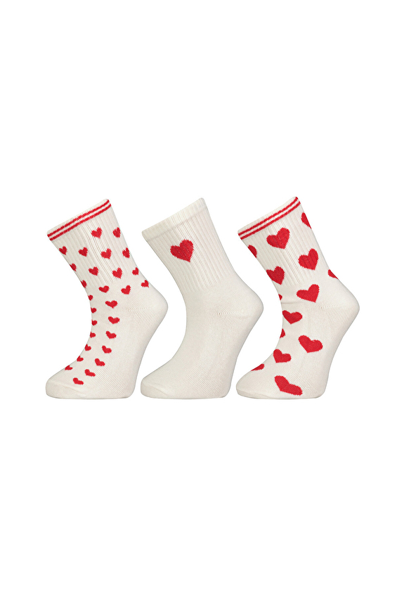 Funfair Soket Kız Çocuk Üçlü Desenli Pamuklu Çorap 251KC27BS Ekru Funfair Soket Kız Çocuk Üçlü Desenli Pamuklu Çorap 251KC27BS Ekru