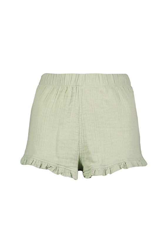 First Company Beli Lastikli Kısa Fırfırlı Loose Fit Kadın Fırfırlı Müslin Şort 251K17OD Mint First Company Beli Lastikli Kısa Fırfırlı Loose Fit Kadın Fırfırlı Müslin Şort 251K17OD Mint