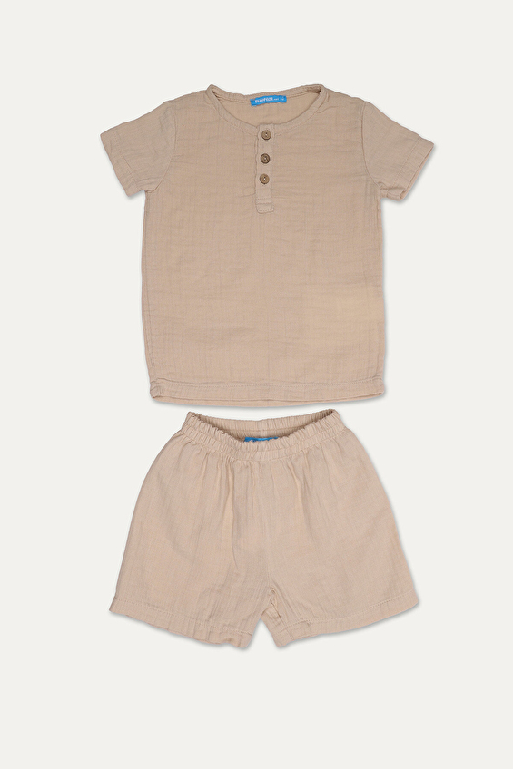 Funfair Erkek Çocuk Kısa Kollu Müslin Şort Takım 251EC1OD Funfair Erkek Çocuk Kısa Kollu Müslin Şort Takım 251EC1OD