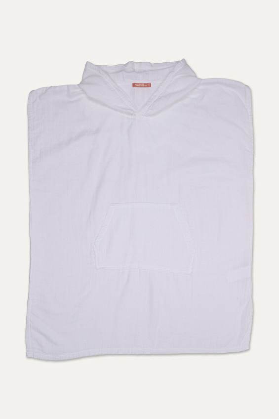 Funfair Düşük Kollu V Yaka Loose Fit Erkek Çocuk Unisex Müslin Sörf Pançosu 251C01OD Beyaz Funfair Düşük Kollu V Yaka Loose Fit Erkek Çocuk Unisex Müslin Sörf Pançosu 251C01OD Beyaz