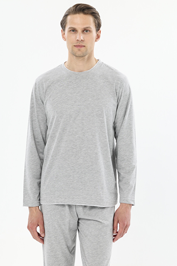First Company Regular Fit Bisiklet Yaka Uzun Kollu Pamuk Düz Paça Erkek Biye Detaylı Pijama Takımı 251EP04KL Gri/gri First Company Regular Fit Bisiklet Yaka Uzun Kollu Pamuk Düz Paça Erkek Biye Detaylı Pijama Takımı 251EP04KL Gri/gri