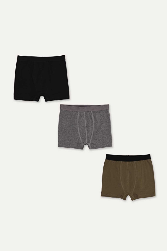 Funfair Erkek Çocuk Üçlü Boxer 251EB04 Siyah/antrasit Funfair Erkek Çocuk Üçlü Boxer 251EB04 Siyah/antrasit