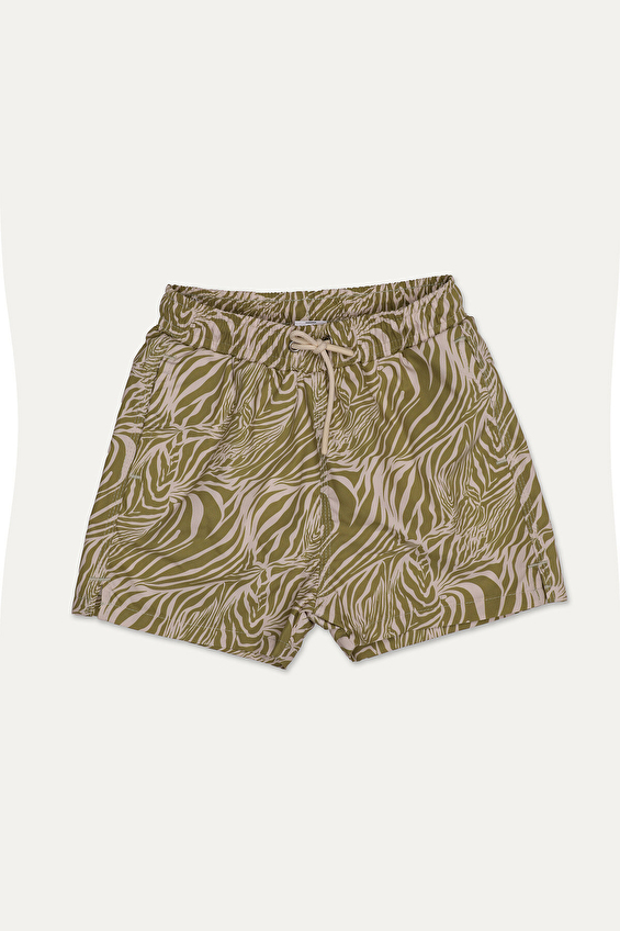 Funfair Regular Fit Beli Lastikli Polyester Bağlamalı Erkek Çocuk Zebra Baskılı Mayo Şort 251EC005NR Yeşil Funfair Regular Fit Beli Lastikli Polyester Bağlamalı Erkek Çocuk Zebra Baskılı Mayo Şort 251EC005NR Yeşil