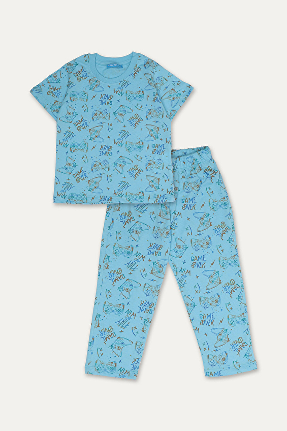 Funfair Erkek Çocuk Graffiti Baskılı Kısa Kollu Pijama Takımı 251ET05PL Funfair Erkek Çocuk Graffiti Baskılı Kısa Kollu Pijama Takımı 251ET05PL