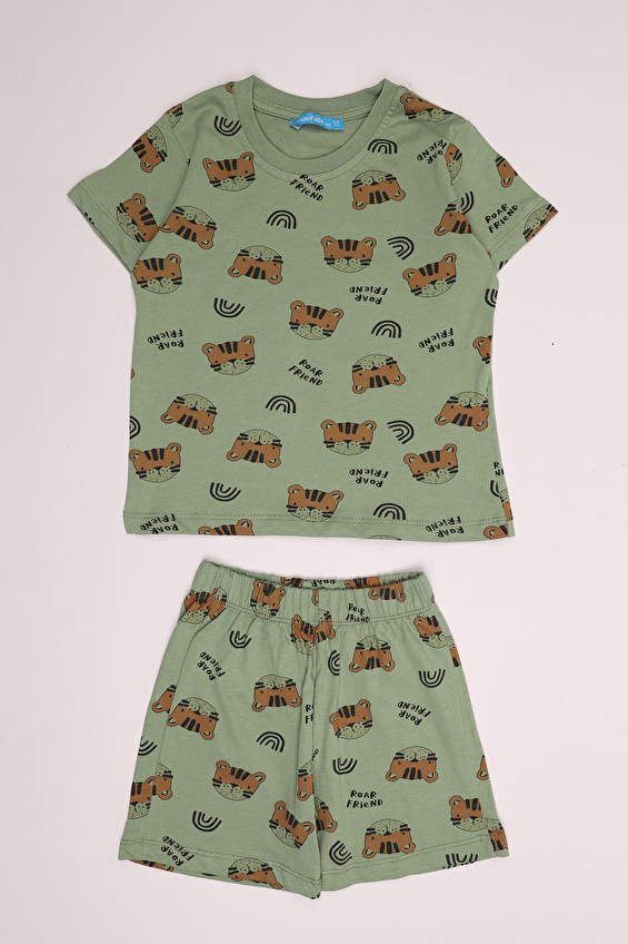 Funfair Erkek Çocuk Kaplan Baskılı Kısa Kollu Şort Takımı 251KC17PL Funfair Erkek Çocuk Kaplan Baskılı Kısa Kollu Şort Takımı 251KC17PL