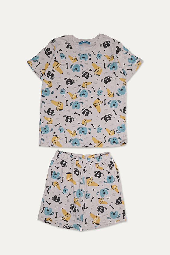 Funfair Erkek Çocuk Köpek Baskılı Kısa Kollu Şort Takımı 251KC18PL Funfair Erkek Çocuk Köpek Baskılı Kısa Kollu Şort Takımı 251KC18PL