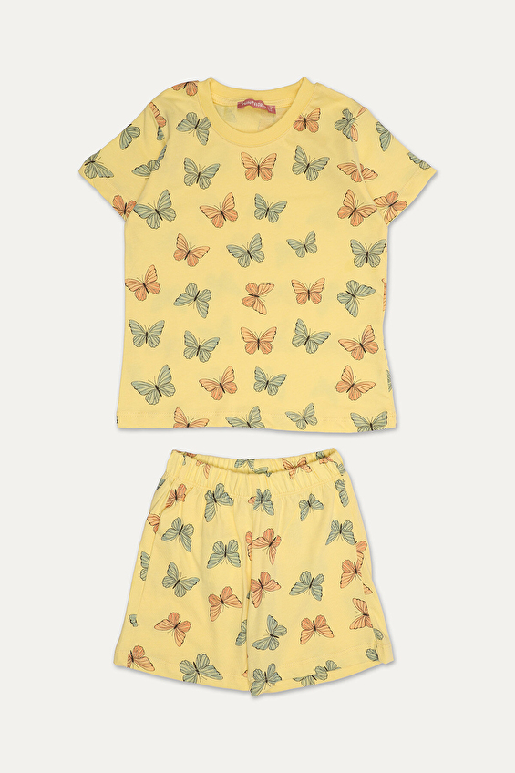 Funfair Kız Çocuk Kelebek Baskılı Kısa Kollu Şort Takımı Funfair Kız Çocuk Kelebek Baskılı Kısa Kollu Şort Takımı