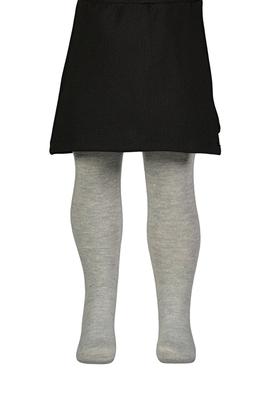 Funfair Kız Çocuk Düz Külotlu Çorap 252ST210KC Gri melanj
