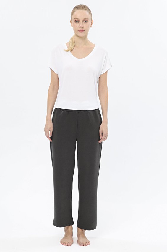 Shefame Lastikli Bel Düz Paça Rahat Fit Kadın Eşofman Altı 252K7006TR Antrasit Shefame Lastikli Bel Düz Paça Rahat Fit Kadın Eşofman Altı 252K7006TR Antrasit