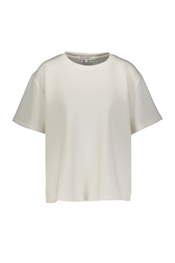 Shefame Bisiklet Yaka Oversize Fit Kadın Oversize Pijama Üstü 252K7008TR Ekru Shefame Bisiklet Yaka Oversize Fit Kadın Oversize Pijama Üstü 252K7008TR Ekru