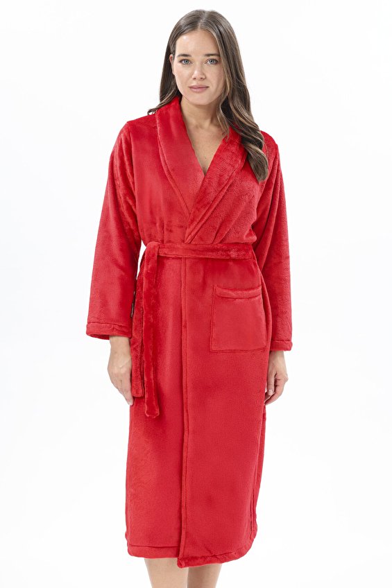 Shefame Regular Fit Örme Düz Paça Normal Bel Kadın Sabahlık 252K7071SV Kırmızı Shefame Regular Fit Örme Düz Paça Normal Bel Kadın Sabahlık 252K7071SV Kırmızı