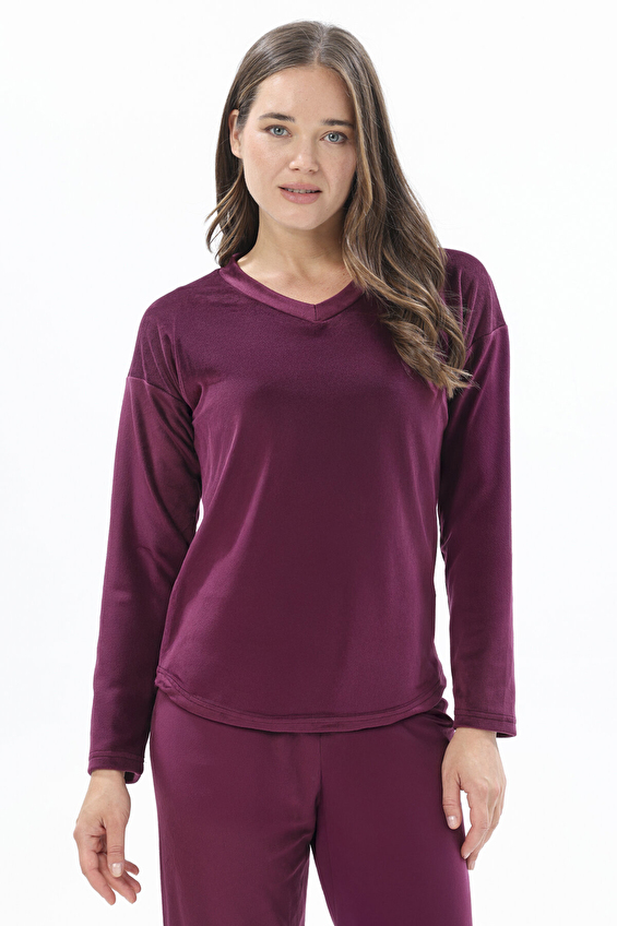 Shefame Kadın Pijama Takımı 252K7109PI Mürdüm Shefame Kadın Pijama Takımı 252K7109PI Mürdüm