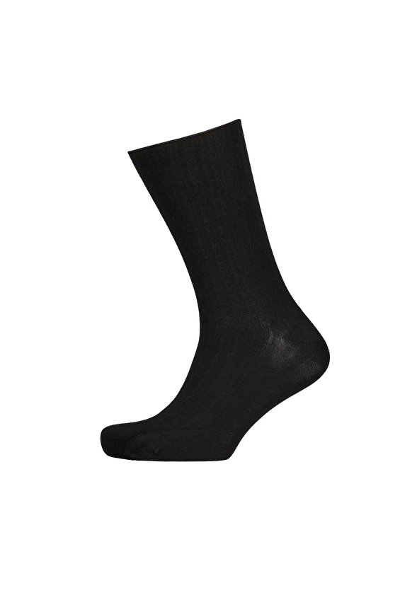 Finesuits Erkek Bambu Lastiksiz Derbi Diyabet Çorabı 252E1234HU Siyah