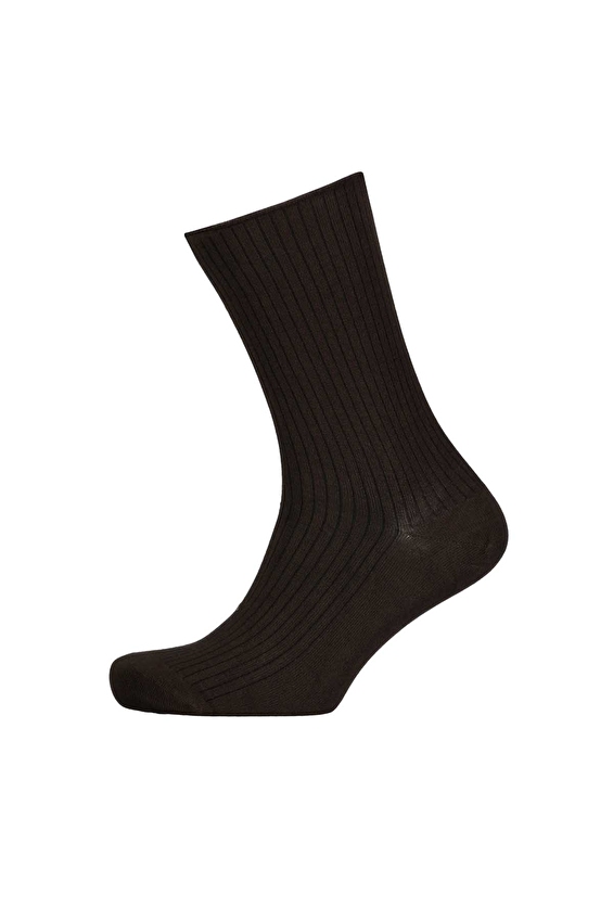 Finesuits Erkek Bambu Lastiksiz Derbi Diyabet Çorabı 252E1234HU Kahverengi