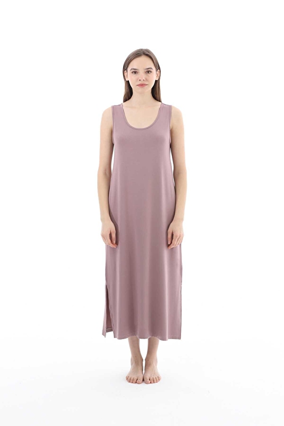 Cottons & Clouds Kadın Ev Elbisesi CC0018 Koyu pudra Cottons & Clouds Kadın Ev Elbisesi CC0018 Koyu pudra