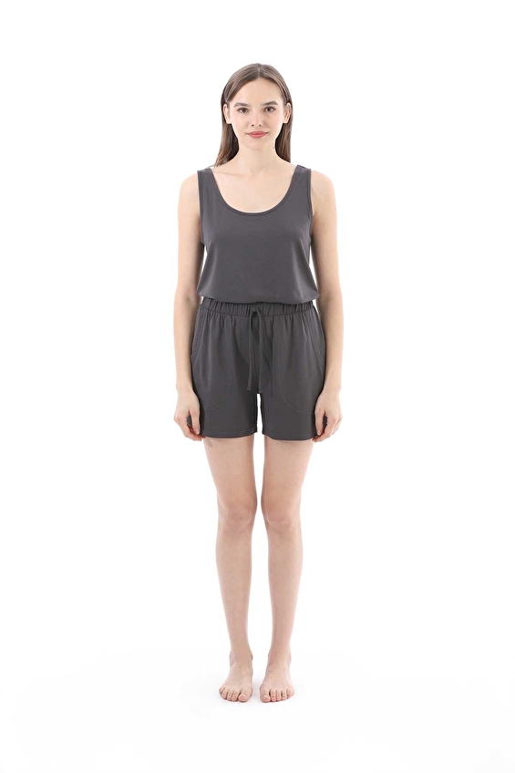 Cottons & Clouds Kadın Şort Takımı CC0019 Antrasit Cottons & Clouds Kadın Şort Takımı CC0019 Antrasit