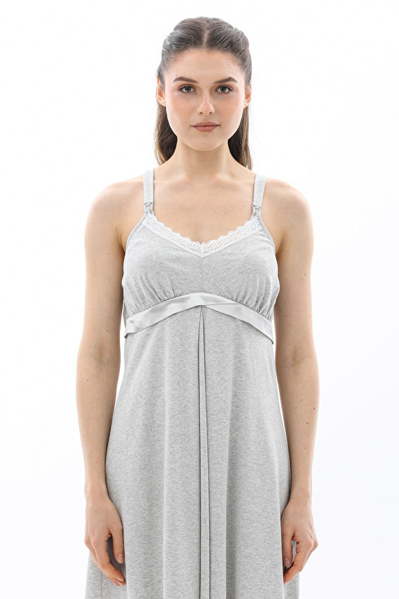 Shefame Kadın Emzirme Elbisesi 261K7012PM Gri Shefame Kadın Emzirme Elbisesi 261K7012PM Gri