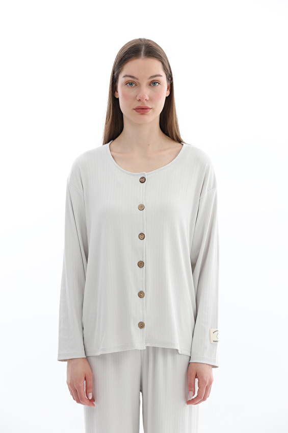 Shefame Kadın Pijama Takımı 261K7047PI Gri Shefame Kadın Pijama Takımı 261K7047PI Gri