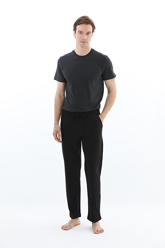 First Company Erkek Penye Düz Pijama Altı 261E6011PI Siyah First Company Erkek Penye Düz Pijama Altı 261E6011PI Siyah