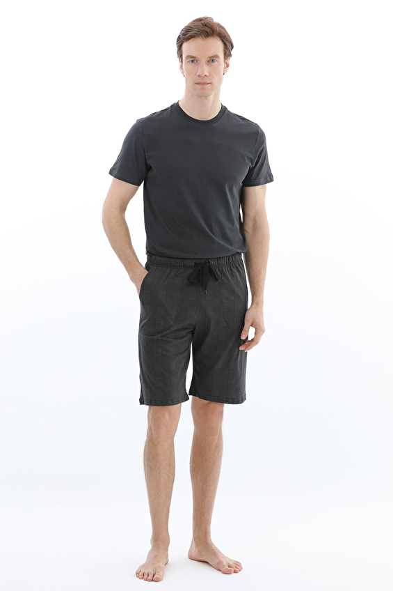 First Company Erkek Desenli Şort 261E6025PI Antrasit First Company Erkek Desenli Şort 261E6025PI Antrasit