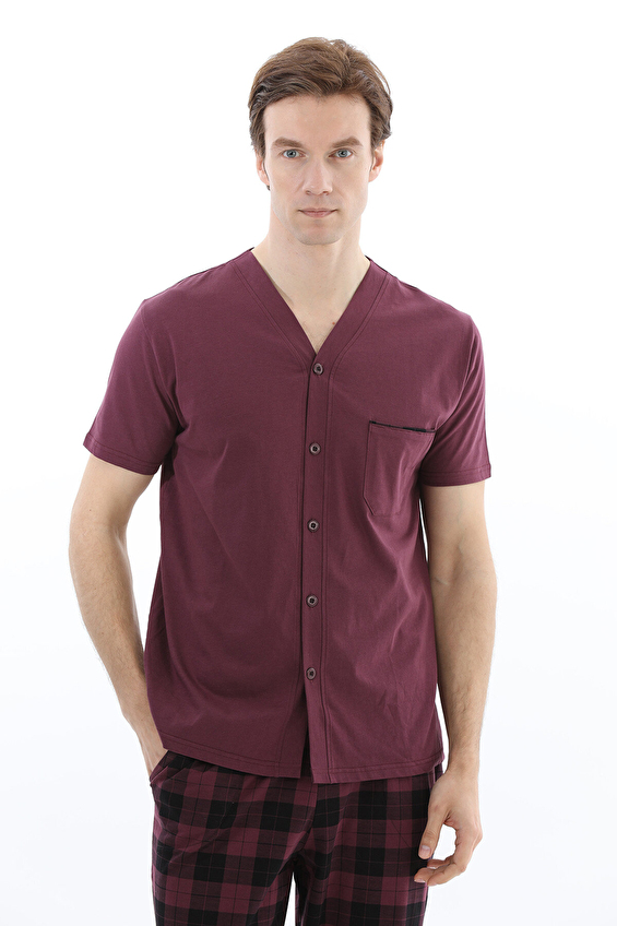First Company Erkek Pijama Takımı 261E6035PI Bordo First Company Erkek Pijama Takımı 261E6035PI Bordo