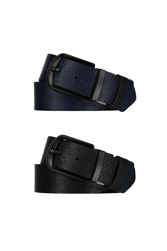 Crew Up Kadın Erkek Deri Kemer 26CU576001 Siyah/lacivert Crew Up Kadın Erkek Deri Kemer 26CU576001 Siyah/lacivert