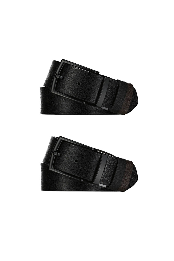 Crew Up Kadın Erkek Deri Kemer 26CU576001 Siyah/kahve Crew Up Kadın Erkek Deri Kemer 26CU576001 Siyah/kahve