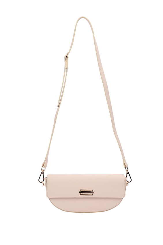 Shefame Kapaklı Kapaklı Kadın Çanta 25YSF749MB15 Krem Shefame Kapaklı Kapaklı Kadın Çanta 25YSF749MB15 Krem