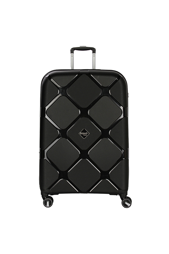 Travel Zone Çift Taraflı Fermuarlı Kapama Travel ZoneSert Valiz 25YTZ153PP990 70CM Siyah Travel Zone Çift Taraflı Fermuarlı Kapama Travel ZoneSert Valiz 25YTZ153PP990 70CM Siyah