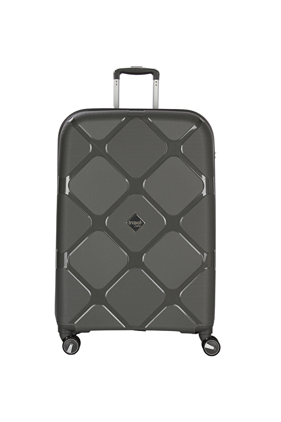 Travel Zone Çift Taraflı Fermuarlı Kapama Travel ZoneSert Valiz 25YTZ153PP990 70CM Gri Travel Zone Çift Taraflı Fermuarlı Kapama Travel ZoneSert Valiz 25YTZ153PP990 70CM Gri