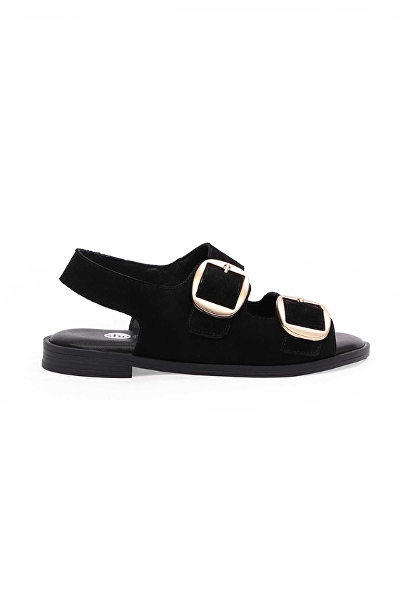 Shefame Kadın Sandalet 26YSF0331075 Siyah süet Shefame Kadın Sandalet 26YSF0331075 Siyah süet