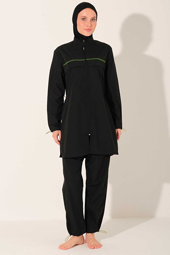 Alfasa Kadın Süs Dikişli Tesettür Mayo ALF24231 SYH Siyah Alfasa Kadın Süs Dikişli Tesettür Mayo ALF24231 SYH Siyah