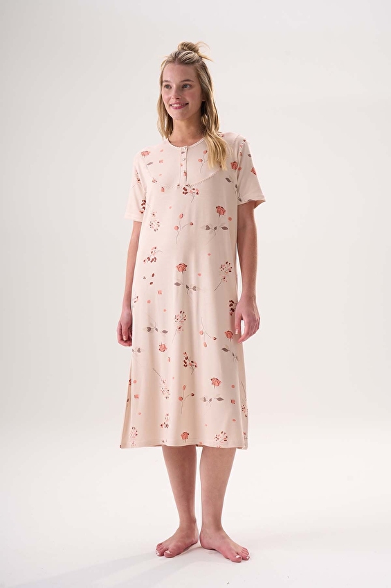 Etoile Kadın Gecelik 26203E BJ/PMB Bej/pembe Etoile Kadın Gecelik 26203E BJ/PMB Bej/pembe