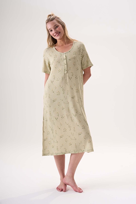 Etoile Kadın Gecelik 26216 YSL Yeşil Etoile Kadın Gecelik 26216 YSL Yeşil