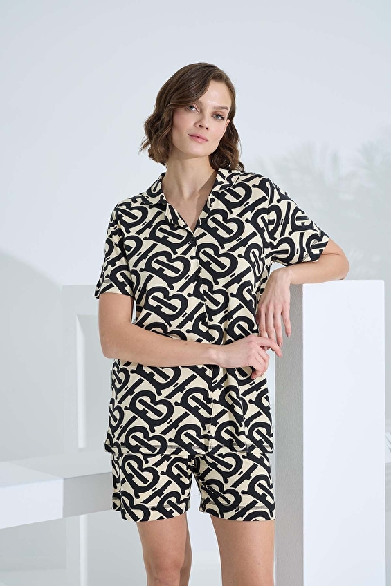 Etoile Kadın Pijama Takımı 70002 SYH/SRI Siyah/sarı Etoile Kadın Pijama Takımı 70002 SYH/SRI Siyah/sarı