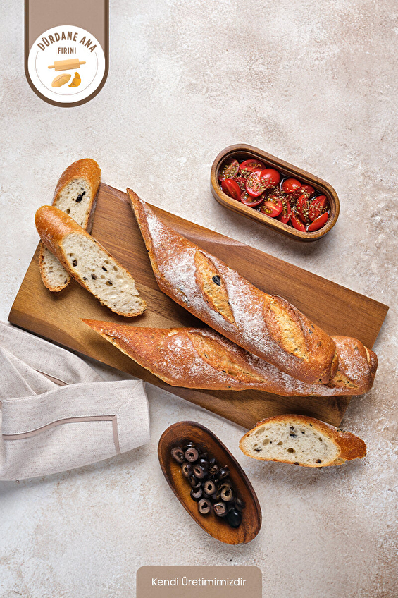 Dürdane Ana Fırını Zeytinli Kekikli Baget Ekmek 300 G