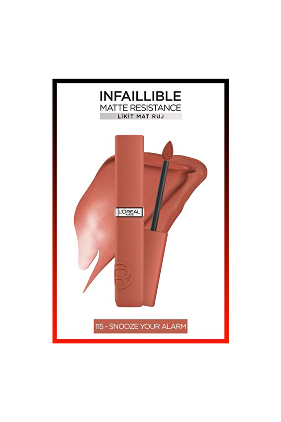L'Oréal Paris Infaillible Matte Resistance Ruj - 115 Snooze Your Alarm L'Oréal Paris Infaillible Matte Resistance Ruj - 115 Snooze Your Alarm