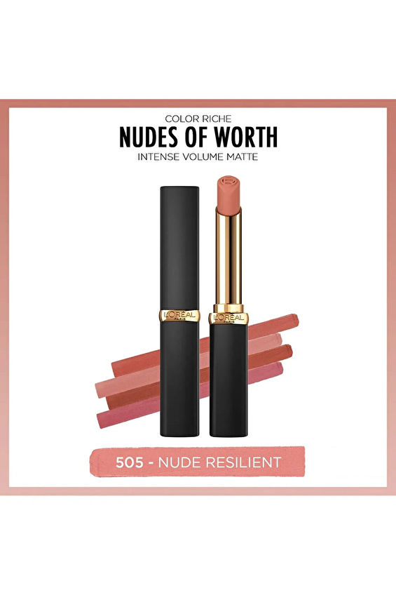 L'Oréal Paris Color Riche Intense Volume Matte Ruj - 505 Nude Resilient L'Oréal Paris Color Riche Intense Volume Matte Ruj - 505 Nude Resilient