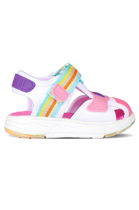 Vicco Çocuk Sandalet FLOW II B Beyaz/pembe Vicco Çocuk Sandalet FLOW II B Beyaz/pembe