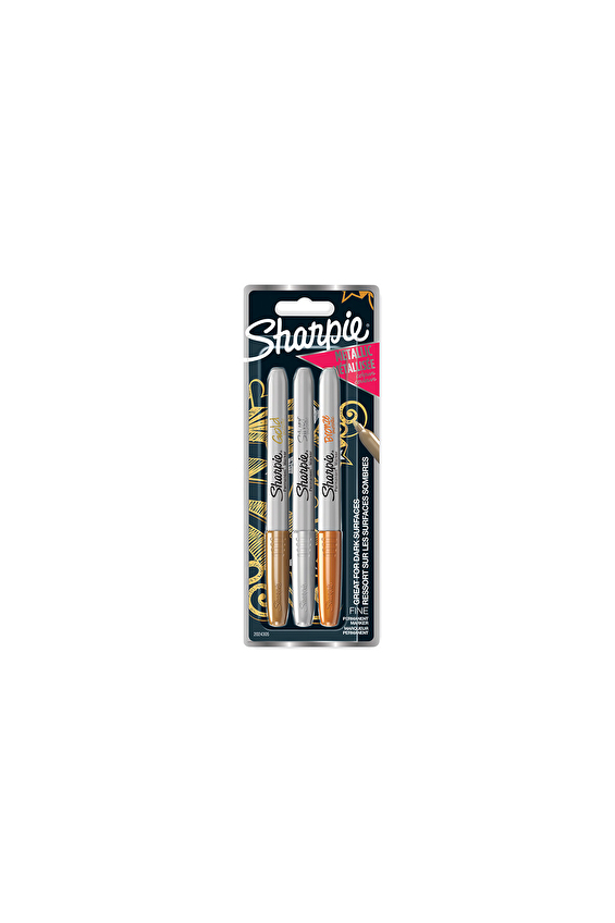 Sharpie Fine Marker Metalik Kalem Seti 3 Renk
