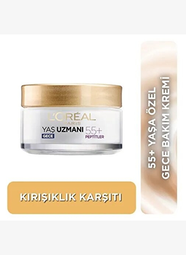 L'Oréal Paris Yaş Uzmanı +55 Yenileyici Gece Kremi 50 ml