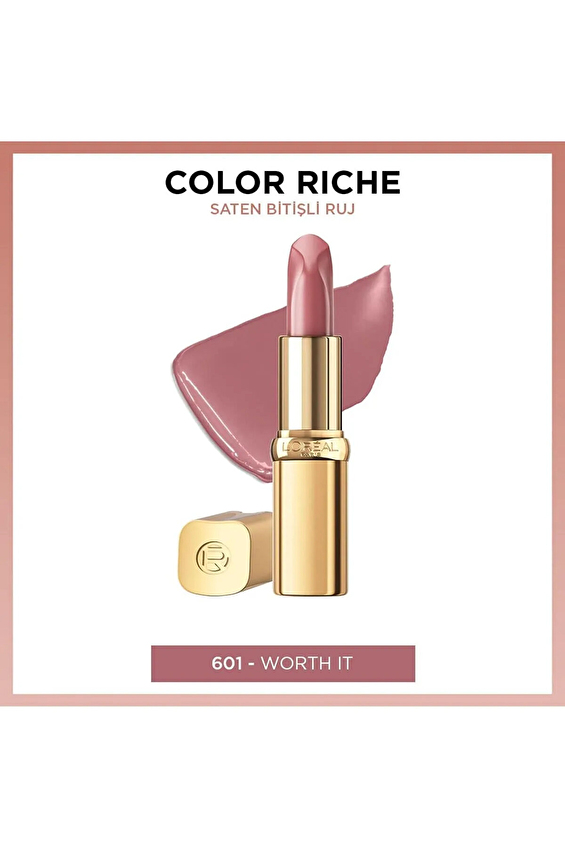 L'Oréal Paris Color Riche Saten Bitişli Ruj - 601 Worth It L'Oréal Paris Color Riche Saten Bitişli Ruj - 601 Worth It