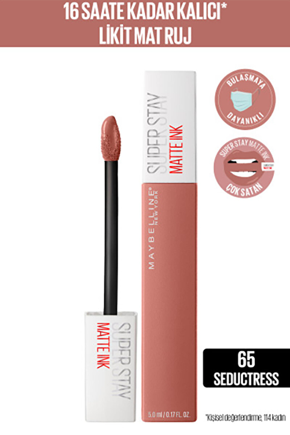 Maybelline New York Superstay Matte Ink Likit Ruj 65 Seductress Maybelline New York Superstay Matte Ink Likit Ruj 65 Seductress