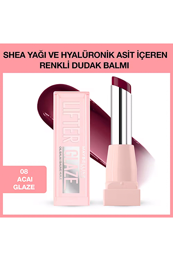 Maybelline New York Lifter Glaze Renkli Dudak Balmı 08-Açai Glaze Maybelline New York Lifter Glaze Renkli Dudak Balmı 08-Açai Glaze