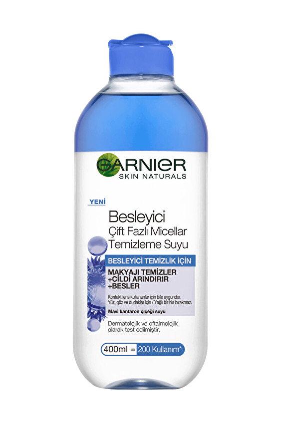 Garnier Çift Fazlı Micellar Makyaj Temizleme Suyu 400 ml Mavi